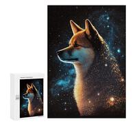 Jigsaw Puzzle 300 PCS Galactic Wolf Portrait -39 Jigsaw Puzzles for Teenagerss Hand Speed Race Fun Activities at Home Challenging Game And Family Play 300 PCS