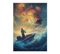 Jigsaw Puzzle 300 PCS Giant Fish Catch Jigsaw for Adults Toy Wall Decor Staycation Kill Time Unique Birthday And Gifts 300 PCS