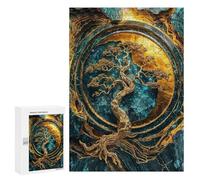 Jigsaw Puzzle 300 PCS Golden Tree of Serenity Jigsaws for Adults Toy Wall Decor Difficult Hard Unique Gifts for Birthday And Christmas 300 PCS