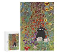 Jigsaw Puzzle 300 PCS Gustsav Klimt Funny Dog Garden Jigsaws for Adults Puzzle Birthday Present Difficult And Challenge Challenging Game Gifts 300 PCS