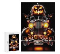 Jigsaw Puzzle 300 PCS Halloween Car Decorations Jigsaws for Adults Puzzle Birthday Present Difficult And Challenge Challenging Game Gifts 300 PCS