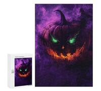 Jigsaw Puzzle 300 PCS Halloween Pumpkin Horror Artwork Adult Jigsaw Puzzles Enhance Memory Parent-child Interaction Brainteaser Family Games 300 PCS