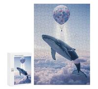 Jigsaw Puzzle 300 PCS Hot Air Balloon Whale Jigsaws for Adults Toy Wall Decor Pattern Assembly Deal As Gifts for The Whole Family 300 PCS