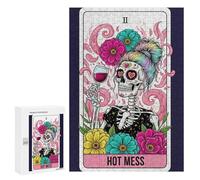 Jigsaw Puzzle 300 PCS Hot Mess Tarot Card Illustration Jigsaws for Adults Toy Wall Decor Pattern Assembly Deal As Gifts for The Whole Family 300 PCS