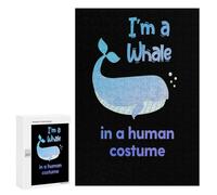 Jigsaw Puzzle 300 PCS Im A Whale in A Human Jigsaws for Adults Toy Wall Decor Pattern Assembly Deal As Gifts for The Whole Family 300 PCS