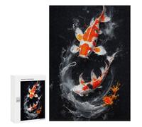 Jigsaw Puzzle 300 PCS Koi Underwater Dreamscape Adult Puzzles Toy Wall Decor Birthday Present Deal As Gifts for The Whole Family 300 PCS