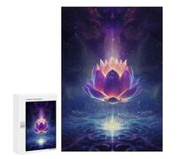 Jigsaw Puzzle 300 PCS Magica Lotus Flower Jigsaws for Adults Puzzle Birthday Present Difficult And Challenge Challenging Game Gifts 300 PCS