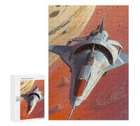 Jigsaw Puzzle 300 PCS Mars Exploration Spaceship Jigsaws for Adults Toy Wall Decor Difficult Hard Unique Gifts for Birthday And Christmas 300 PCS