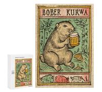 Jigsaw Puzzle 300 PCS Medieval Bober Kurwa Beaver Jigsaws for Adults Toy Wall Decor Pattern Assembly Deal As Gifts for The Whole Family 300 PCS