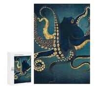 Jigsaw Puzzle 300 PCS Metallic Octopus IV Jigsaw Puzzles for Teenagerss Hand Speed Race Fun Activities at Home Challenging Game And Family Play 300 PCS