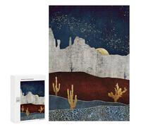 Jigsaw Puzzle 300 PCS Moonlit Desert Jigsaws for Adults Puzzle Birthday Present Difficult And Challenge Challenging Game Gifts 300 PCS