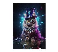 Jigsaw Puzzle 300 PCS Mysterious Dream Cat Jigsaw for Adults Toy Wall Decor Staycation Kill Time Unique Birthday And Gifts 300 PCS