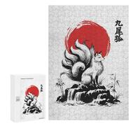 Jigsaw Puzzle 300 PCS Nine Tailed Fox Adult Puzzles Toy Wall Decor Birthday Present Deal As Gifts for The Whole Family 300 PCS