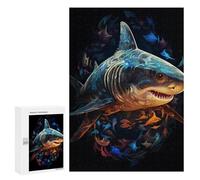 Jigsaw Puzzle 300 PCS Oceanic Great White Shark Puzzles for Teenagerss Stress Reliever Educational Challenge Unique Birthday And Gifts 300 PCS