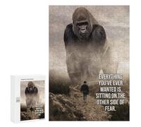 Jigsaw Puzzle 300 PCS On The Other Side Of Fear Puzzles for Teenagerss Stress Reliever Educational Challenge Unique Birthday And Gifts 300 PCS