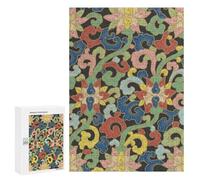 Jigsaw Puzzle 300 PCS Owen Jones Chinese Floral Pattern Jigsaw Puzzles for Teenagerss Hand Speed Race Fun Activities at Home Challenging Game And Family Play 300 PCS