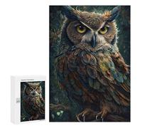 Jigsaw Puzzle 300 PCS Owl Floral Jigsaws for Adults Toy Wall Decor Difficult Hard Unique Gifts for Birthday And Christmas 300 PCS