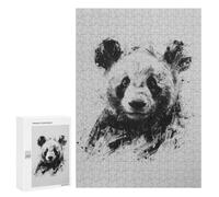 Jigsaw Puzzle 300 PCS Panda Head In Charcoal Adult Puzzles Toy Wall Decor Birthday Present Deal As Gifts for The Whole Family 300 PCS