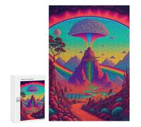 Jigsaw Puzzle 300 PCS Rainbow Mountain Fantasy Jigsaws for Adults Anti-Stress Toys Staycation Kill Time Help The Brain Exercise 300 PCS