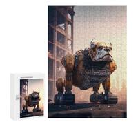 Jigsaw Puzzle 300 PCS Robotic Bulldog in Industrial Setting Jigsaws for Adults Toy Wall Decor Difficult Hard Unique Gifts for Birthday And Christmas 300 PCS