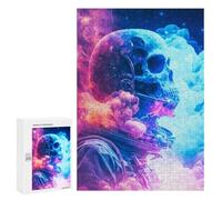 Jigsaw Puzzle 300 PCS Skull Astronaut Adult Puzzles Toy Wall Decor Birthday Present Deal As Gifts for The Whole Family 300 PCS