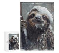Jigsaw Puzzle 300 PCS Sloth in A Bubble Bath Jigsaws for Adults Puzzle Birthday Present Difficult And Challenge Challenging Game Gifts 300 PCS