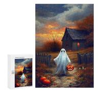 Jigsaw Puzzle 300 PCS Spooky Stroll Adult Puzzles Toy Wall Decor Birthday Present Deal As Gifts for The Whole Family 300 PCS