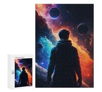 Jigsaw Puzzle 300 PCS Staring at The Planets Jigsaw Puzzles for Teenagerss Hand Speed Race Fun Activities at Home Challenging Game And Family Play 300 PCS