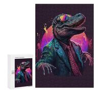 Jigsaw Puzzle 300 PCS Stylish Dinosaur Art Print Jigsaws for Adults Toy Wall Decor Difficult Hard Unique Gifts for Birthday And Christmas 300 PCS