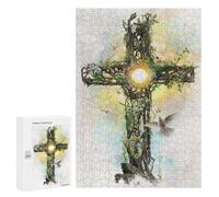 Jigsaw Puzzle 300 PCS The Cross Jigsaw Puzzles for Teenagerss Hand Speed Race Fun Activities at Home Challenging Game And Family Play 300 PCS