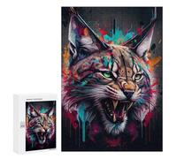 Jigsaw Puzzle 300 PCS The Honesty Lynx Jigsaws for Adults Toy Wall Decor Difficult Hard Unique Gifts for Birthday And Christmas 300 PCS