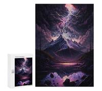 Jigsaw Puzzle 300 PCS Thunderstorm Reflections Jigsaw Puzzles for Teenagerss Hand Speed Race Fun Activities at Home Challenging Game And Family Play 300 PCS