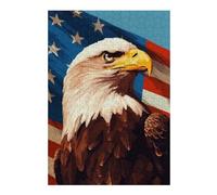 Jigsaw Puzzle 300 PCS USA Retro Eagle Pixel Art Jigsaw for Adults Toy Wall Decor Staycation Kill Time Unique Birthday And Gifts 300 PCS