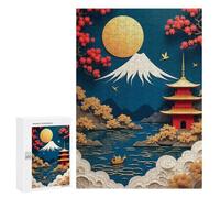 Jigsaw Puzzle 300 PCS Vintage Japanese Landscape Jigsaws for Adults Anti-Stress Toys Staycation Kill Time Help The Brain Exercise 300 PCS