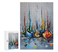 Jigsaw Puzzle 300 PCS Waiting for Sailing Puzzles for Teenagerss Stress Reliever Educational Challenge Unique Birthday And Gifts 300 PCS