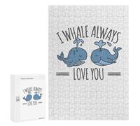 Jigsaw Puzzle 300 PCS Whale Always Love You Jigsaws for Adults Toy Wall Decor Pattern Assembly Deal As Gifts for The Whole Family 300 PCS