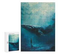 Jigsaw Puzzle 300 PCS Whale Whispers Boy Dreams Jigsaws for Adults Toy Wall Decor Difficult Hard Unique Gifts for Birthday And Christmas 300 PCS
