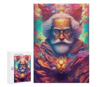 Jigsaw Puzzle 300 PCS Whimsical Portrait with Flowers Jigsaws for Adults Toy Wall Decor Difficult Hard Unique Gifts for Birthday And Christmas 300 PCS