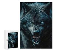 Jigsaw Puzzle 300 PCS Wild Black Wolf Jigsaws for Adults Toy Wall Decor Pattern Assembly Deal As Gifts for The Whole Family 300 PCS