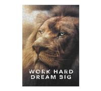 Jigsaw Puzzle 300 PCS Work Hard Dream Big Lion Jigsaw for Adults Toy Wall Decor Staycation Kill Time Unique Birthday And Gifts 300 PCS
