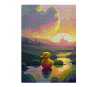 Jigsaw Puzzle 300 PCS Yellow Rubber Duck Nature Jigsaw for Adults Toy Wall Decor Staycation Kill Time Unique Birthday And Gifts 300 PCS