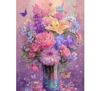 Jigsaw Puzzle 300 Pieces Romantic Bouquet, Premium Jigsaws 300 pieces for Adults & Teens, Precision Fit Thick Board, for for Men & Women, Finished Size 40x28cm Lilies
