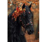 Jigsaw Puzzle 3000 Piece, Black Horse Puzzles for Adults 3000, Jigsaw Puzzle Games Classic Educational, Wooden Puzzles, The Impossible Challenge, for Home Wall Decoration Gift BXHZW1-345