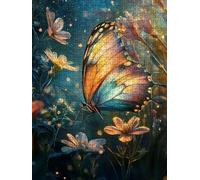 Jigsaw Puzzle 3000 Piece, Chrysanthemum Butterfly Puzzles for Adults 3000, Jigsaw Puzzle Games Classic Educational, Wooden Puzzles, The Impossible Challenge, for Home Wall Decoration Gift BXHZW1-530