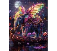 Jigsaw Puzzle 3000 Piece, Color Elephant Puzzles for Adults 3000, Jigsaw Puzzle Games Classic Educational, Wooden Puzzles, The Impossible Challenge, for Home Wall Decoration Gift BXHZW1-121