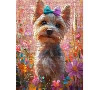 Jigsaw Puzzle 3000 Piece, Dog Bow Puzzles for Adults 3000, Jigsaw Puzzle Games Classic Educational, Wooden Puzzles, The Impossible Challenge, for Home Wall Decoration Gift BXHZW1-930