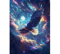 Jigsaw Puzzle 3000 Piece, Eagle Starry Sky Puzzles for Adults 3000, Jigsaw Puzzle Games Classic Educational, Wooden Puzzles, The Impossible Challenge, for Home Wall Decoration Gift BXHZW1-1030