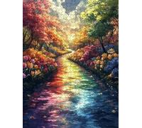 Jigsaw Puzzle 3000 Piece, Lake Rose Puzzles for Adults 3000, Jigsaw Puzzle Games Classic Educational, Wooden Puzzles, The Impossible Challenge, for Home Wall Decoration Gift BXHZW1-373