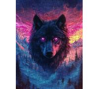 Jigsaw Puzzle 3000 Piece, Lightning Wolf Puzzles for Adults 3000, Jigsaw Puzzle Games Classic Educational, Wooden Puzzles, The Impossible Challenge, for Home Wall Decoration Gift BXHZW1-815
