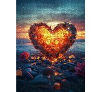 Jigsaw Puzzle 3000 Piece, Love Pebble Puzzles for Adults 3000, Jigsaw Puzzle Games Classic Educational, Wooden Puzzles, The Impossible Challenge, for Home Wall Decoration Gift BXHZW1-5